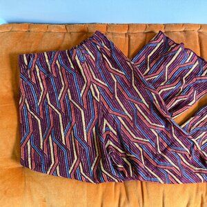 Free People Alina Women's Wide Leg Pull On Knit Pants Multi Color Boho Size S